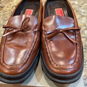 Brown Leather Cole Haan slides